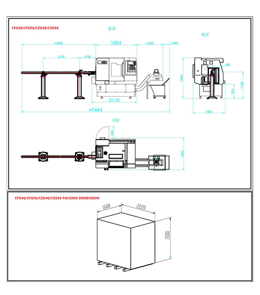 product-JSWAY-CFG46CFG56 2 axis gang type slant bed CNC lathe machine-img-3
